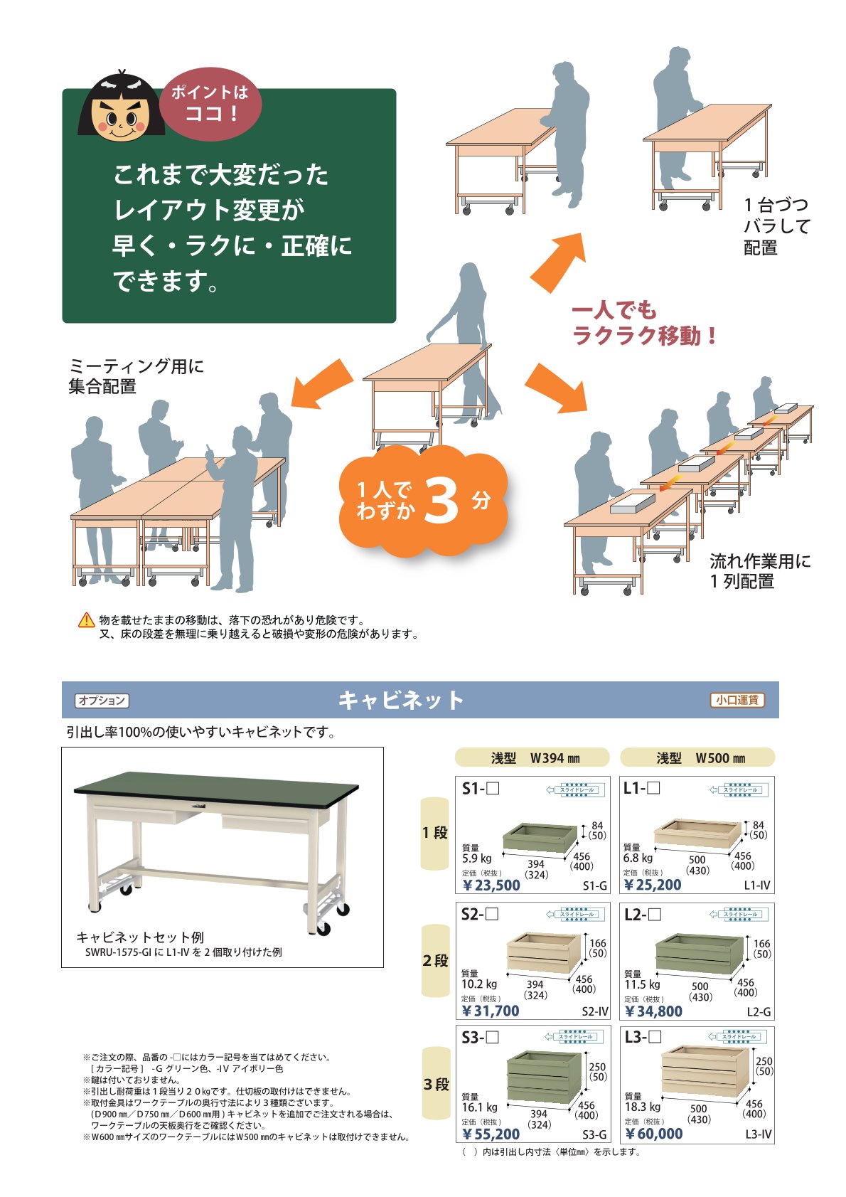 300シリーズ　ワンタッチ移動タイプカタログ